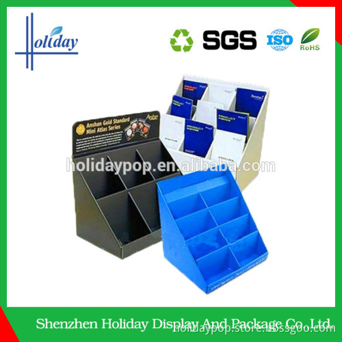 Recyclable designer of paper displays corrugated cardboard counter display